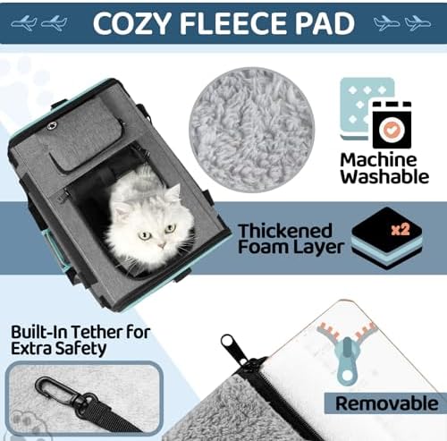 GAPZER Soft-Sided Pet Carrier for Air Travel 18x11x11 Inch, Underseat Cabin - Image 2