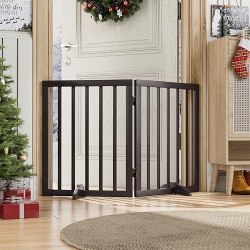 Freestanding Foldable Dog Gate 2 Panel, Fully Assembled Dog Gates by MinoKesper