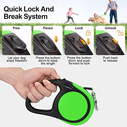 Taglory Retractable Dog Leash, One-Handed Brake - Image 3