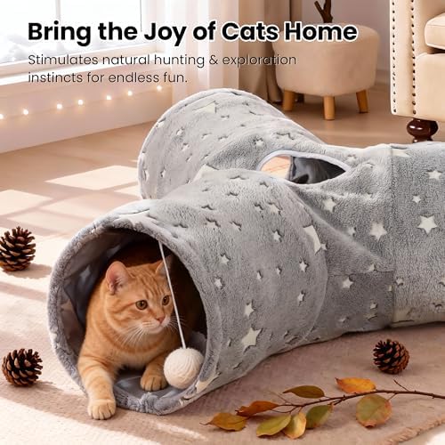 Tempcore 3-Way Cat Tunnel Toy, Collapsible, Self-Luminous Tube - Image 5