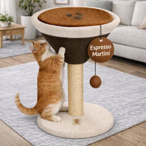 CasaMila Espresso Martini Cat Scratcher 20", Cat Scratching Post, Cat by Unknown
