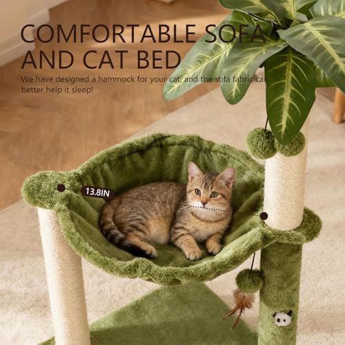 MECOOL Cat Tree for Indoor Cats 35" Tall Cat Scratching Post - Image 6