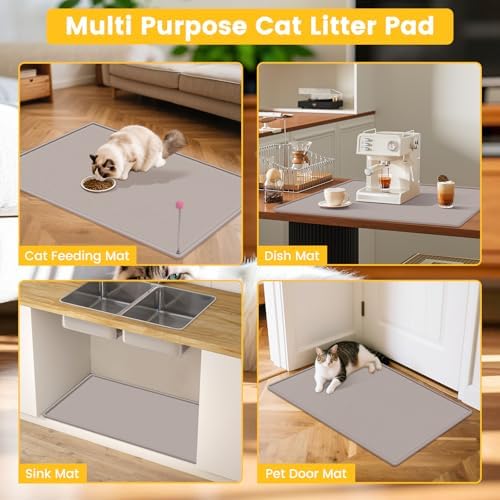 Cat Litter Mat, Waterproof and Easy to Clean Silicone Cat Mat - Image 7