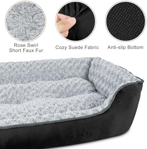 JOEJOY Rectangle Dog Bed for Large Medium Small Dogs - Image 3