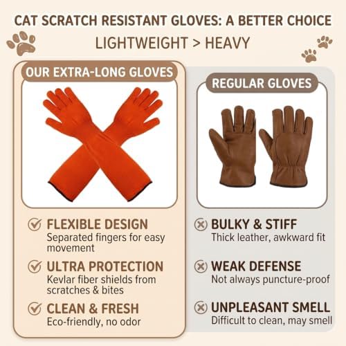 Cat Gloves Bite Proof, Cat Handling Gloves - Image 3
