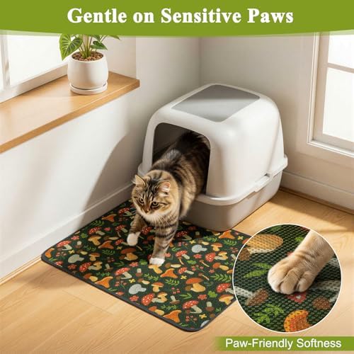 Unicorn Catcher 24"x15" Cat Litter Mat Machine Washable Litter Trapping Pad - Image 4