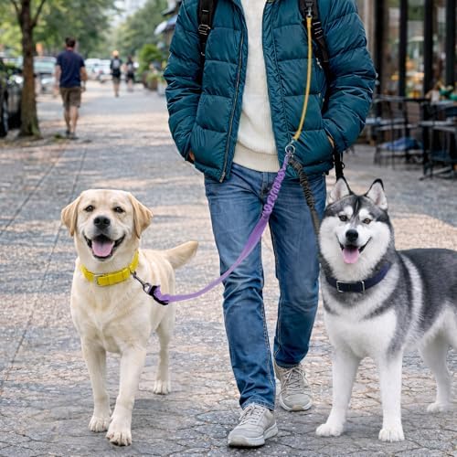 Double Dog Leash for Two Dogs, Professional No Tangle 360° Swivel Coupler - Image 6