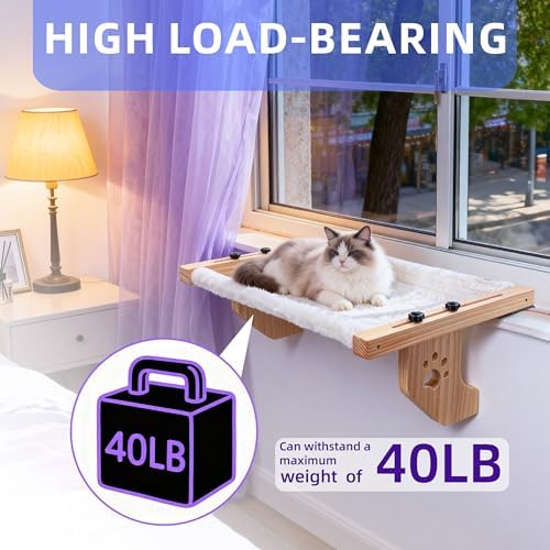 ESPETS Wooden Cat Window Hammock - Image 3
