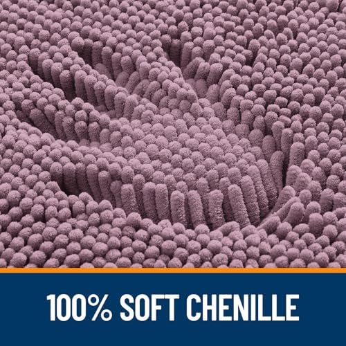 OLANLY Bathroom Runner Rugs 40x24, Extra Soft Absorbent Chenille Bath Rugs - Image 3