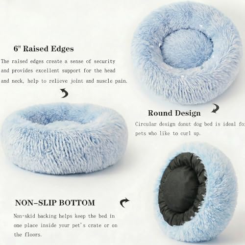 nononfish Soft Plush Dog Bed for Small Dogs, Cozy Calming Pet Bed - Image 5