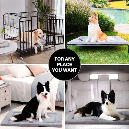 Dog Bed for Crate, Medium/Large Dogs Crate Bed, Washable Dog Beds Kennel Mat - Image 6