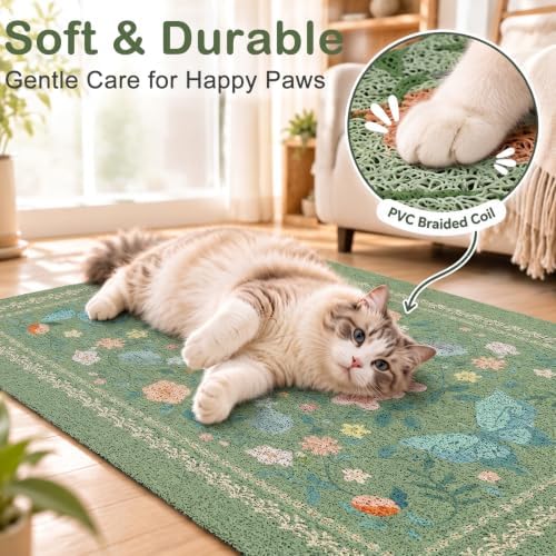 Unicorn Catcher 33"x22" Cat Litter Mat Non-Slip Washable Litter Box Mat - Image 4