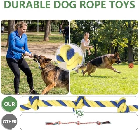Aitmexcn Dog Rope Toys, 10 Pack Cotton Chew Tug Toys - Image 2