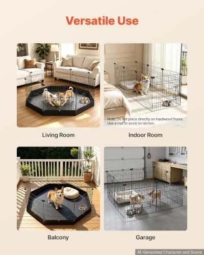 VEVOR Dog Playpen, 24 Inch 8-Panel Metal Puppy Pen - Image 6