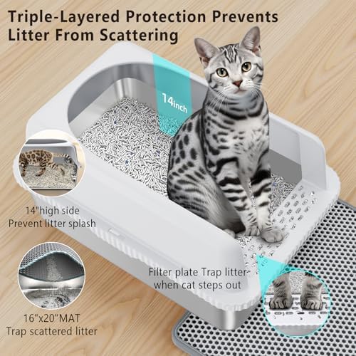 Stainless Steel XXL Cat Litter Box - Image 4