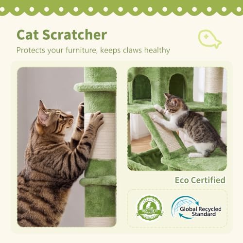 Heybly Cat Tree, 71-Inch-Tall Tower - Image 4