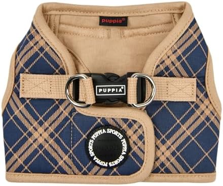 Puppia Corwin Dog Vest Harness B Fashionable Checkered Pattern Spring Summer by PUPPIA