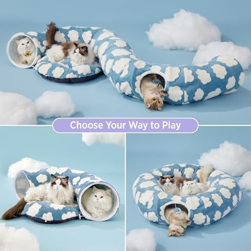 Lesure Donut Cute Jacquard Large Cat Tunnel Bed Kitten Toys - Image 2