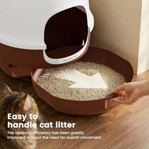 Hidden Cat Litter Box with Faux Plant & Scoop, Drawer Decorative Litter Box - Image 3