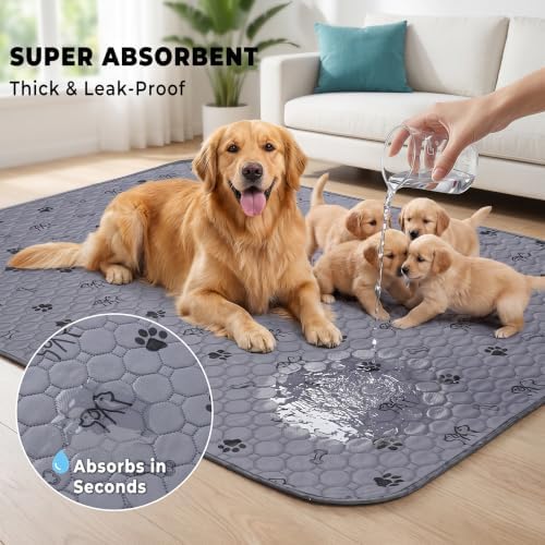 Sunheir Washable Pee Pads for Dogs, 2 Pack Waterproof Reusable Puppy Pads - Image 2