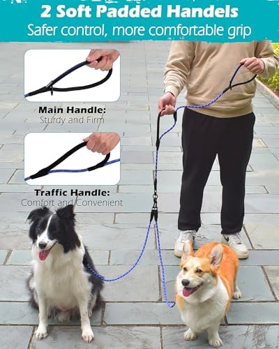 PetBonus Rope Double Dog Leash, No Tangle Dual Leash - Image 4