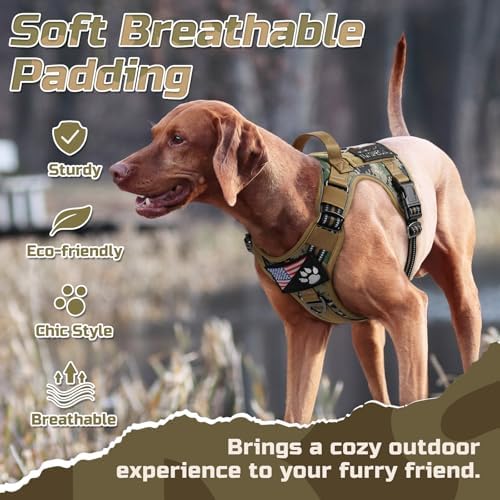 rabbitgoo Tactical Dog Harness for Medium, No Pull Military Service Vest - Image 4