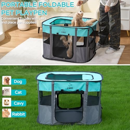 XRG Foldable Pet Playpen, Indoor Cat cage Puppy Crates L - Image 2