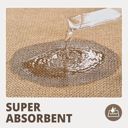 Bathroom Rugs Sets 2 Piece, Thin Bath Mat Absorbent Quick Dry, Machine Washable - Image 3