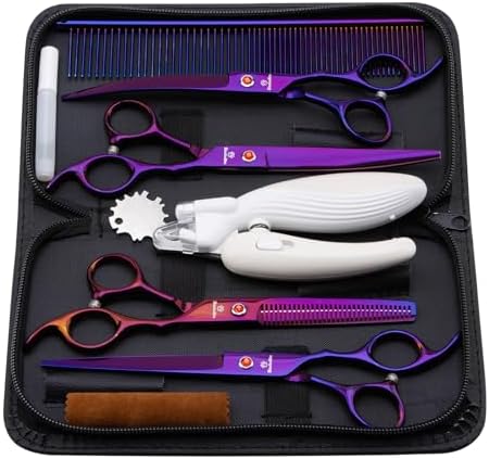 8.0 in 9CR Titanium Professional dog grooming scissors set, Grooming Scissors - Image 3