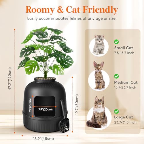 Lifewit Hidden Plant Cat Litter Box - Image 3