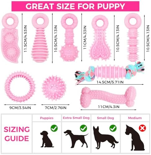 Puppy Toys, 9 Pack Dog Chew Toys, Teething Toys - Image 4