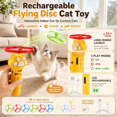 Cat Toy Launcher for Kitten Toys, Cat Toys Interactive, Automatic Cat Toy - Image 2