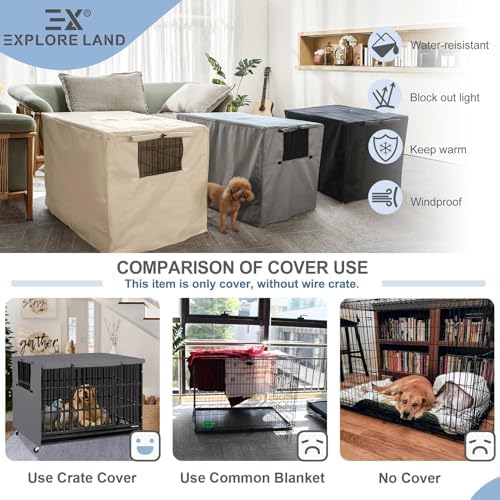 Explore Land Dog Crate Cover, 42 inches - Image 5