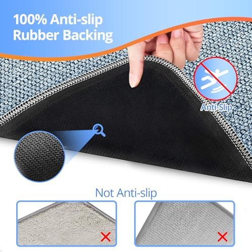 2 Pack Bathroom Rugs 17x27Inch, Thin Bath Mat - Image 5