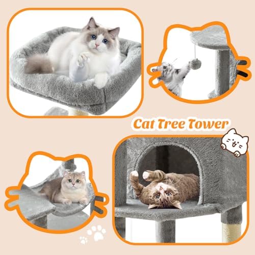 Sweetcrispy 44 Inch Cat Tree Tower - Image 4