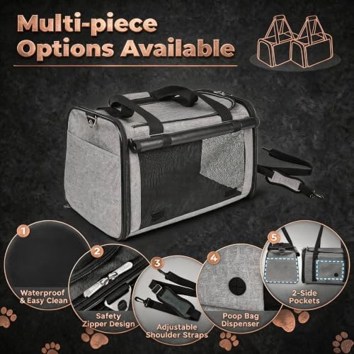 YUDODO 25lbs Cat Carrier Lightproof Soft Sided Pet Carrier - Image 3
