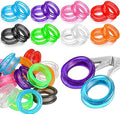 24 Pcs Silicone Scissor Finger Rings Pet Grooming Shear Inserts, 8 Colors by Skybooly