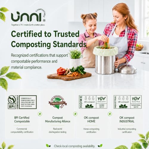 UNNI 2.6 Gallon Compostable Bags, 10 Liter, Extra Thick 0.71 Mil - Image 6