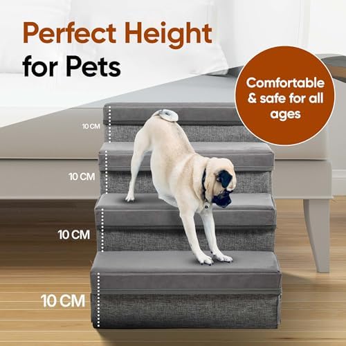 BOSQUE Dog Stairs for High Bed, Foldable Pet Stairs for Small Medium or Large - Image 5