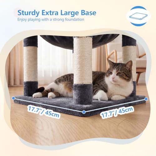 Heybly 53.1" Corner Cat Tree for Large Cats – Interactive Play HCT029G - Image 3