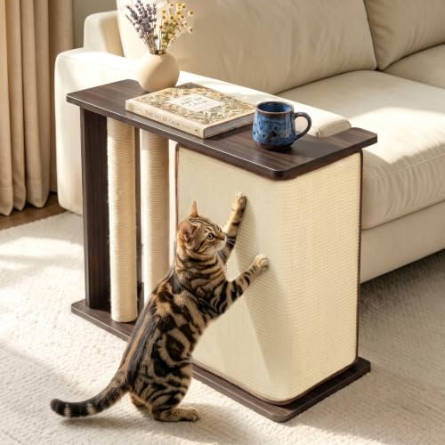 Cat Corner Side Table Scratcher, 3-in-1 Sofa Protector from Cat Claws by %E2%80%8EOueand