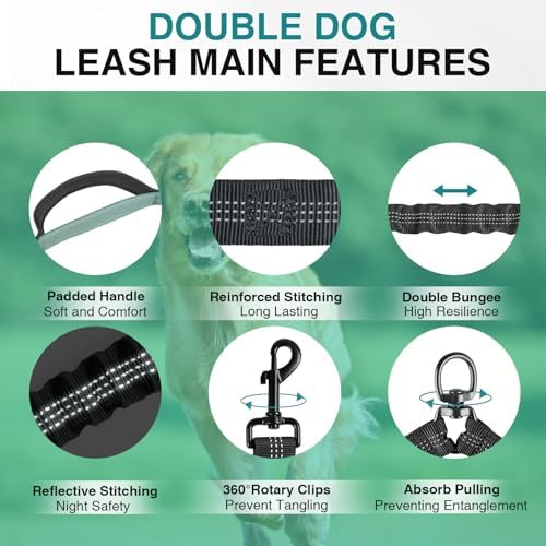 Hands Free Dog Leash 2 Dogs, Waist Leash - Image 7