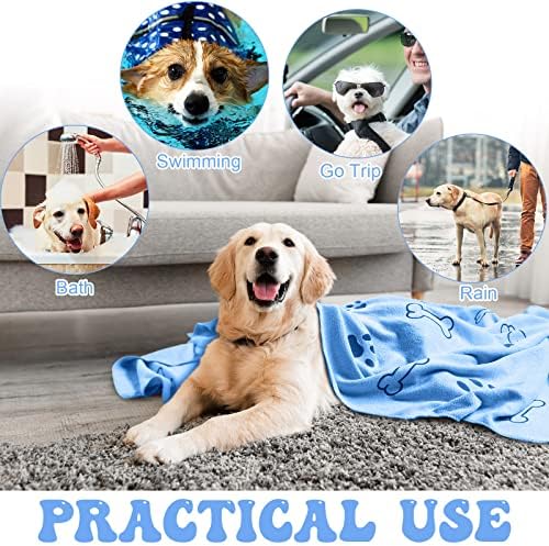 Peryiter 8 Pcs Dog Towels Pet Bath Drying Towels 55 x 28 Inches Large Absorbent - Image 6