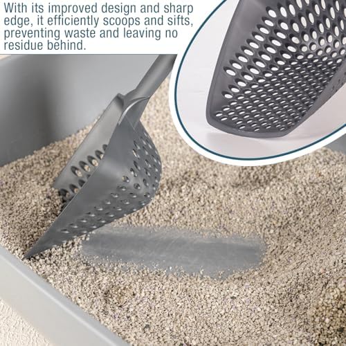 Set of 3 Cat Litter Scoop with Small Holes, Deep Sifting Shovel - Image 3