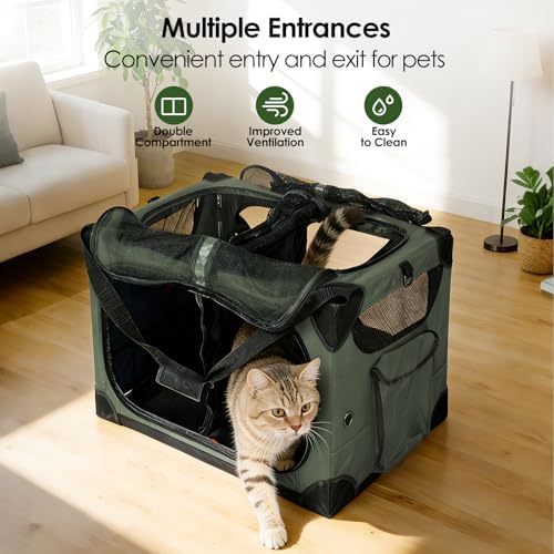 Extra Large 2-Cat Foldable Pet Travel Carrier - Image 5