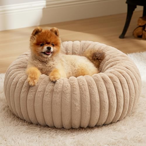 Bedsure ComfyFleece® Donut Small Dog Bed by BEDSURE