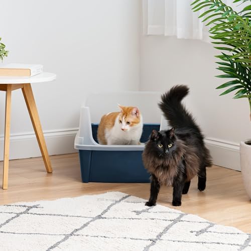 IRIS USA XX-Large High Sided Cat Litter Box, Scatter Shield - Image 3