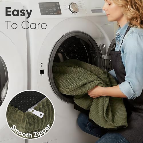 FUKUMARU Dog Couch Bed, Corduroy Cozy Cat Bed, Waterproof, Washable Cover - Image 5