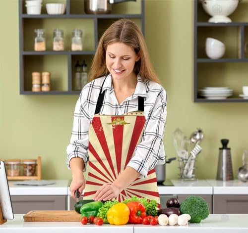 Vintage Circus Apron Adjustable Neck Bib Apron - Image 5