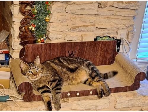 Extra Large Cat Scratcher Bed, 32 Inch Cat Scratching Board Cat Couch, Durable - Image 6